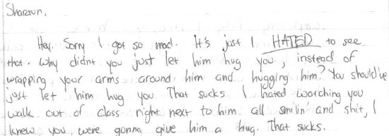 Jealousy.